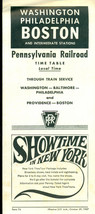1967 PENNSYLVANIA RAILROAD October 29 Time Table Washington Philadelphia... - $9.89