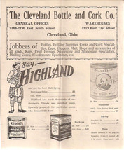 Cleveland Bottle &amp; Cork Company Vintage Illustrated Catalog (Circa 1920&#39;s) - £11.69 GBP