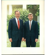 GEORGE BUSH &amp; DAN QUAYLE vintage 8&quot; x 10&quot; color picture (from White House) - $20.35 CAD