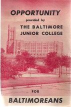 BALTIMORE JUNIOR COLLEGE Baltimore Opportunity (1949) 8 pg illustrated b... - £7.77 GBP