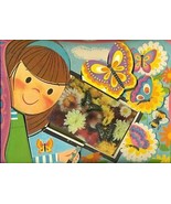1968 3-D Remco FLOWERS BUTTERFLIES Frame Tray Puzzle &lt;&gt; - £11.93 GBP