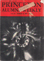 PRINCETON ALUMNI WEEKLY March 12 1955 NJ University newsletter - £7.77 GBP