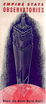 EMPIRE STATE BUILDING OBSERVATORIES vintage 6-section fold-open brochure - $9.89