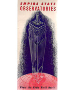 EMPIRE STATE BUILDING OBSERVATORIES vintage 6-section fold-open brochure - $13.56 CAD