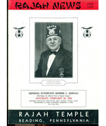 RAJAH NEWS February 1954 Shriner/Masonry Magazine (Reading PA) local ads - $13.56 CAD