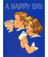 A HAPPY DAY illus by Miriam Story Hurford (1961) National Dairy Council ... - £7.90 GBP