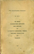 1961 PENNSYLVANIA RAILROAD Air Brake Examination Questions/Answers illus... - $9.89