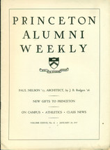 Princeton Alumni Weekly January 29, 1937 University Newsletter (New Jersey) - £7.87 GBP