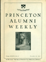 PRINCETON ALUMNI WEEKLY November 29, 1935 University newsletter (New Jer... - £7.80 GBP