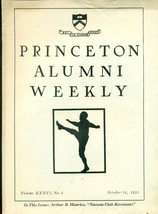 PRINCETON ALUMNI WEEKLY October 18, 1935 University newsletter (New Jersey) - £7.80 GBP