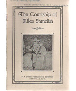 THE COURTSHIP OF MILES STANDISH by Longfellow (1930) F.A. Owen 36-page b... - $13.56 CAD