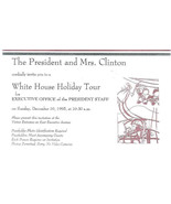 1995 WHITE HOUSE Invitation to White House Holiday Tour by Bill/Hillary ... - $9.89