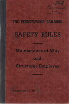 1951 Pennsylvania Railroad Safety Rules 112 Page Pocket Handbook - £10.19 GBP