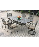 Patio dining set 7PC Elisabeth cast aluminum outdoor furniture rust-free... - $2,999.95