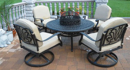 Outdoor Conversation Patio 5pc Deep Seating Set Elisabeth Furniture - $3,599.95