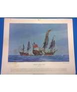 Our Navy in Action 16&quot; x 20&quot; print PROTECTOR VS. ADMIRAL DUFF 1780 (circ... - £7.93 GBP