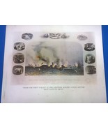Our Navy in Action 16&quot; x 20&quot; print 1st IRON CLAD VESSELS CONFLICT (circa... - £7.72 GBP