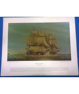 Our Navy in Action 16&quot; x 20&quot; print ALLIANCE VS. SYBIL 1783 (circa 1960s) - £10.31 GBP