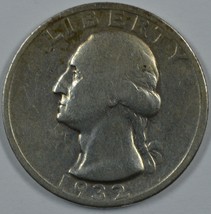 1932 S Washington circulated silver quarter VG/F details - $130.00