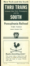 1965 PENNSYLVANIA RAILROAD December 16 Time Tables for New York and the ... - $9.89