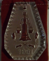 Waterford Crystal Twelve Days Of Christmas 1991 Eight Maids A Milking Ornament - $49.49