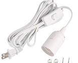 Pendant Light Lamp Cord Cable E26/E27 Socket (No Bulb Included), White - $17.99