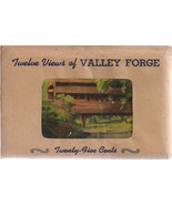 TWELVE VIEWS OF VALLEY FORGE vintage set of unused color one-cent postcards - £7.88 GBP