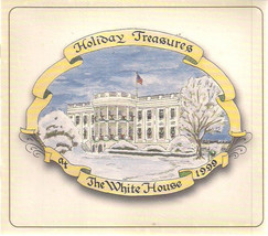 1999 Holiday Treasures At The White House 12 Pg Booklet (Bill &amp; Hillary Clinton) - £7.73 GBP