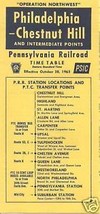 PENNSYLVANIA RAILROAD Time Table (October 28, 1962) - £7.89 GBP