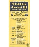 PENNSYLVANIA RAILROAD Time Table (October 28, 1962) - $13.55 CAD