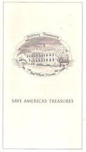 1999 HOLIDAY TREASURES AT THE WHITE HOUSE 6-pg brochure Save America&#39;s T... - $9.89