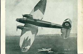 WWII GERMAN Heinkel HE-111 bomber 5&quot; x 8&quot; photo card - $9.89
