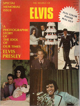 THE WORLD OF ELVIS Magazine 1977 with full-color pull-out poster - £11.68 GBP