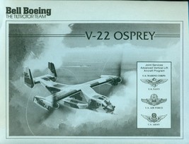 V-22 OSPREY Tiltrotor Aircraft Bell Boeing (1980s) 8-1/2&quot; x 11&quot; B&amp;W print  * - £7.89 GBP