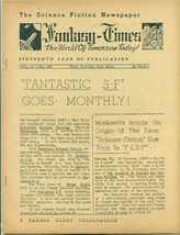 FANTASY TIMES #258 (Nov. 1956) extremely scarce vintage SF fanzine w/Taff insert - £39.21 GBP