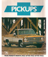 1976 CHEVROLET PICKUPS 12-page illustrated truck brochure with specs - $13.56 CAD