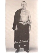 HANS SCHNABEL vintage 1950s Exhibit Card 3-1/4&quot; x 5-1/2&quot; famous wrestler - $13.56 CAD