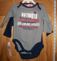 Football NFL Baby Clothes 3M-6M New England Patriots Creeper Bodysuit Pair Set - £11.34 GBP