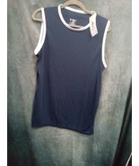 Liberty Pro Mens Navy/White Trim Stretch Sleeveless Tank Sz M 9000ARE - $20.57 CAD