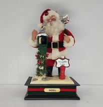 Holiday Creations 1995 Holiday Scene Santa by North Pole Mailbox Musical Lighted - £7.78 GBP