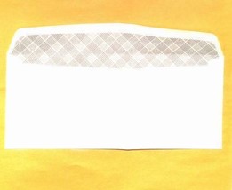 Lot Of 500 Pieces - Gummed White Business Security Envelopes  Size 4 1/8... - $41.07