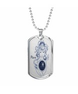 Pisces Constellation Horoscope Zodiac Dog Tag Stainless Steel or 18k Gol... - £37.92 GBP+