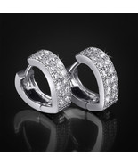 0.23 Carat Channel Set Stylish Earrings 14mm Comfort Fit Safety Clasp Si... - $32.73 CAD