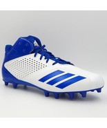 Adidas Men Football Cleats Originals 5 Star Mid Size US 16 Blue White CG433 - £16.30 GBP