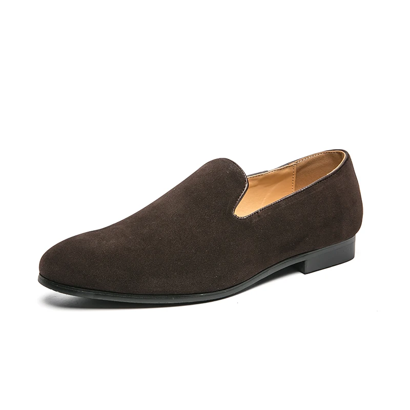 Lazy Loafers Men&#39;s Shoes Suede Simple Fashion Slip On Vintage Dress Shoe... - $75.98