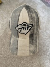 Minnesota Wild Hat Cap Flex Fit White Grey Reebok Mens NHL Hockey - £10.47 GBP