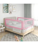 Toddler Safety Bed Rail Pink 200x25 cm Fabric - £26.11 GBP