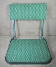 Vintage Portable Folded Padded Booster Seat Toddler Child Vinyl Metal Ar... - $26.95