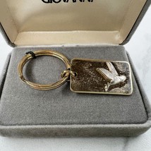 Vintage Giovanni Duck Bird Silver and Gold Tone Keychain Keyring in Orig... - $6.92