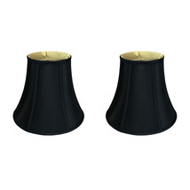 Royal Designs True Bell Lamp Shade, Black, 7&quot; x 14&quot; x 11.5&quot;, Set of 2 - £95.37 GBP
